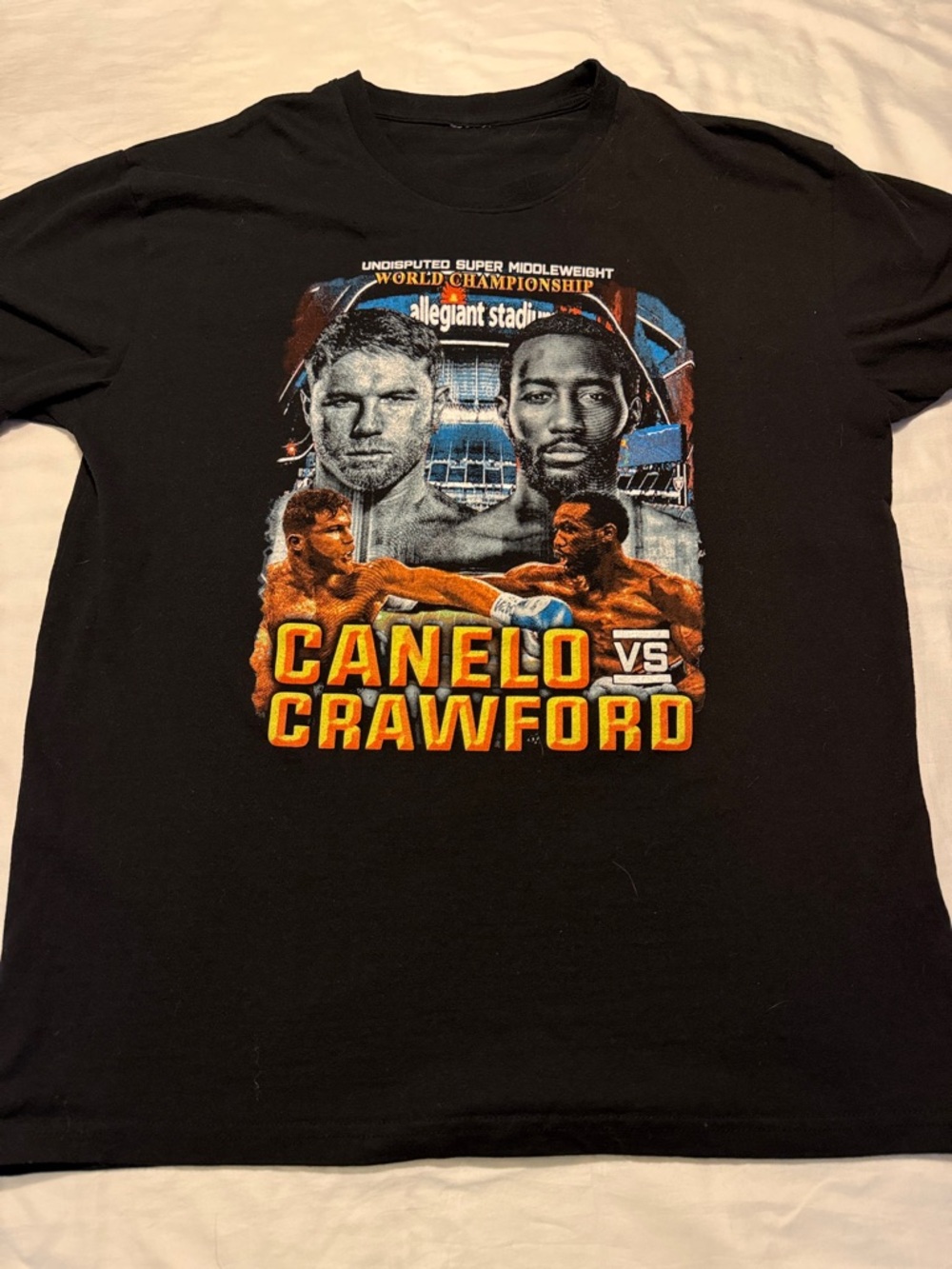 Canelo vs Crawford Black Boxing Graphic Tee